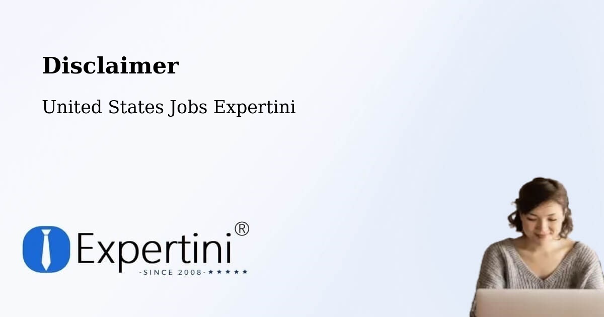 Disclaimer – Whiteland - United States Jobs Expertini